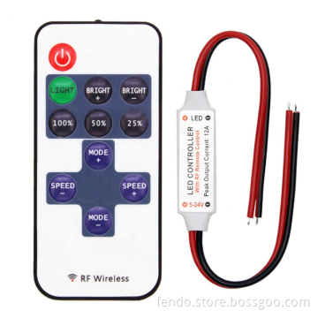 12A DC5V-24V Wireless RF Remote Control LED Controller for Strip Light